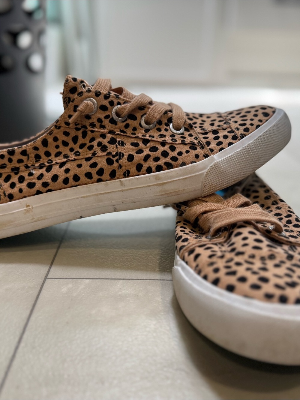 Blowfish Tan and Black Cheetah Print Sneakers